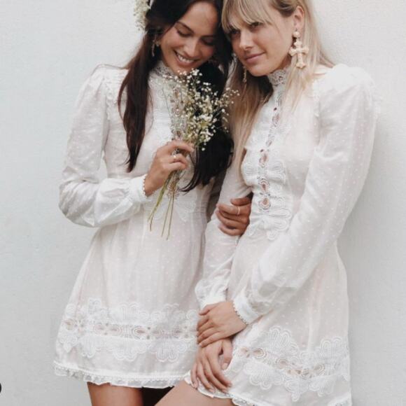 New V. Chapman Gardenia Lace Mini Dress - Picture 7 of 7